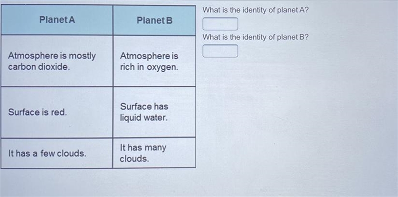 What is the identity of plant A? What is the identity of planet B?-example-1