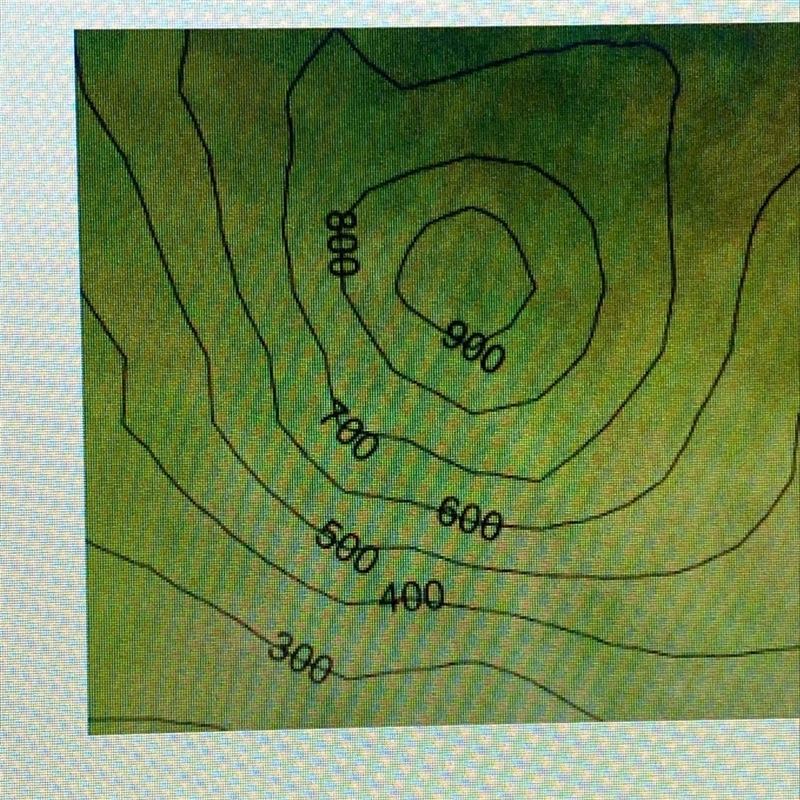 What is the exact elevation of the highest point shown on the topographic map below-example-1