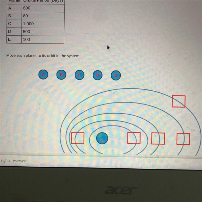 Move each planet to its orbit in the system.-example-1