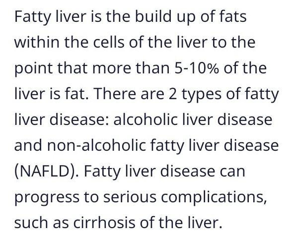 What is fatty liver?-example-1