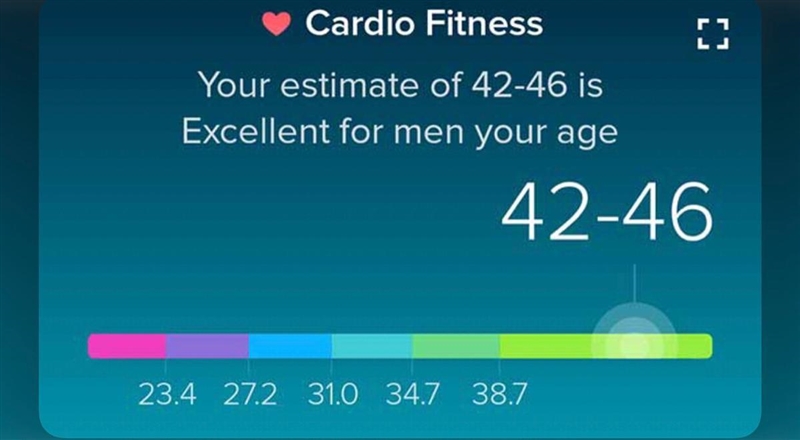 What does a cardio fitness score look like? I NEED THE ANSWER!!!!!!-example-1