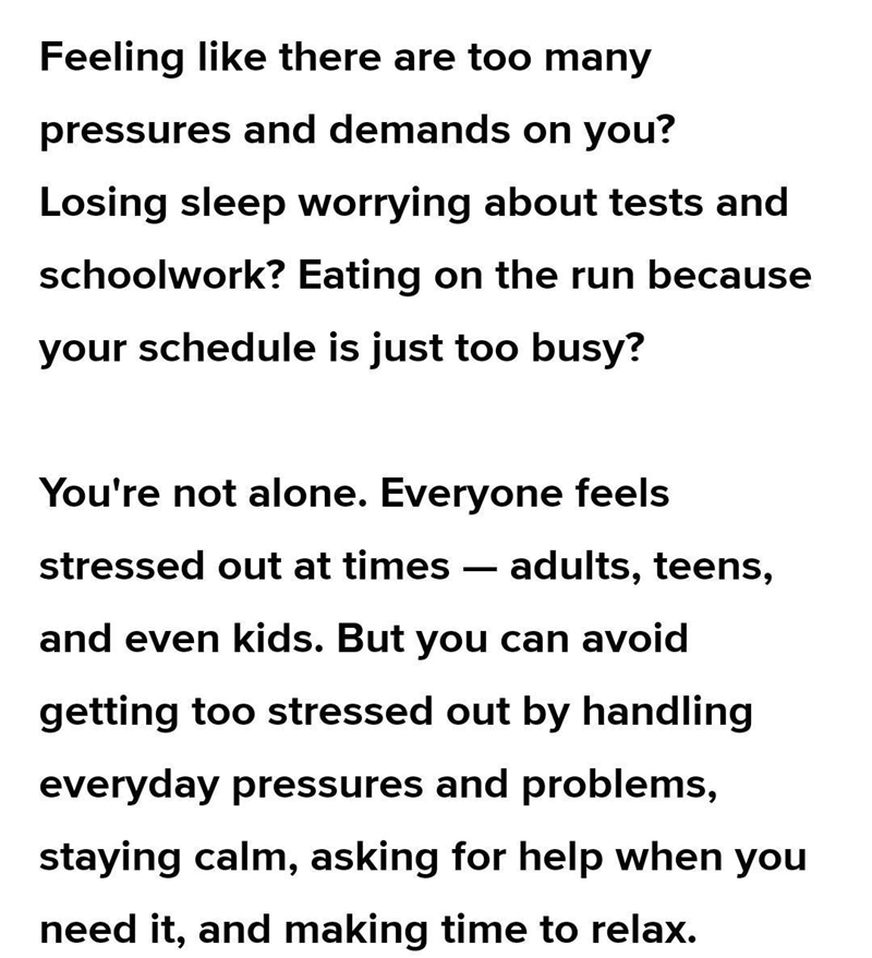 By now, you should know that stress is something that can be controlled through diet-example-1