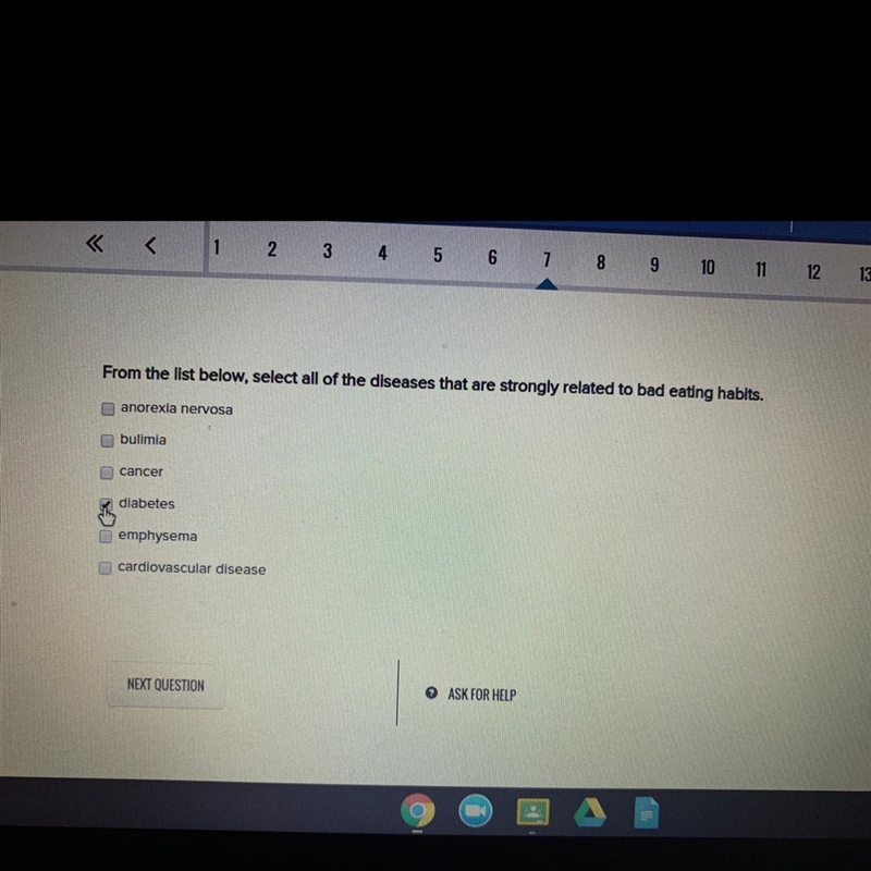 From the list below select all of the diseases that are strongly related to bad eating-example-1