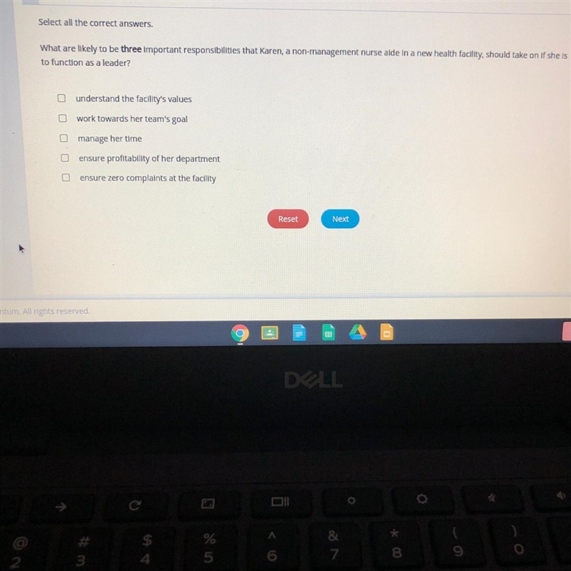 Select all the correct answers. What are likely to be three Important responsibilities-example-1