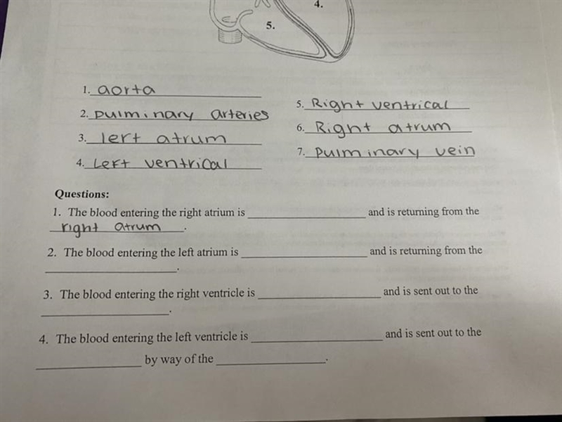 Questions one through four-example-1