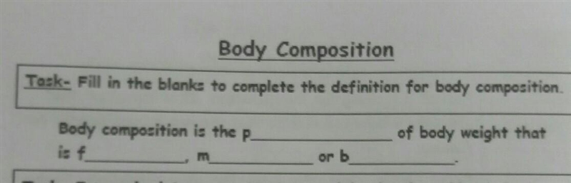 What is body composition?...it's all in the pic Only ANSWER if you know...unrelated-example-1