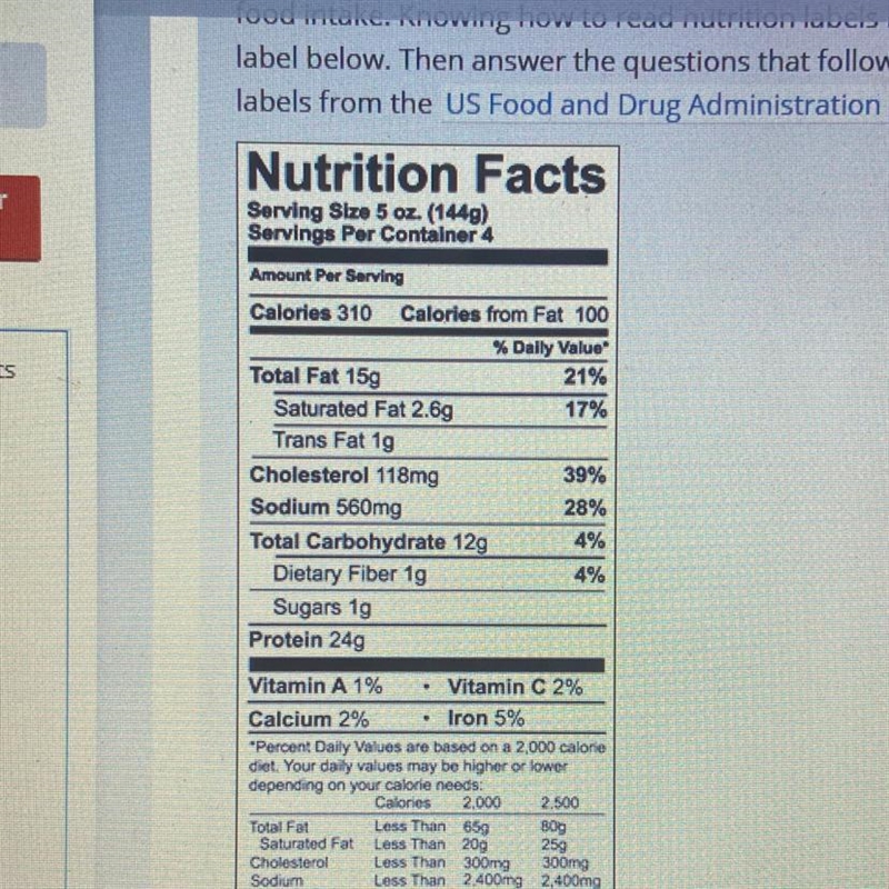 What percentage of the calories in the product come from protein? How did you arrive-example-1