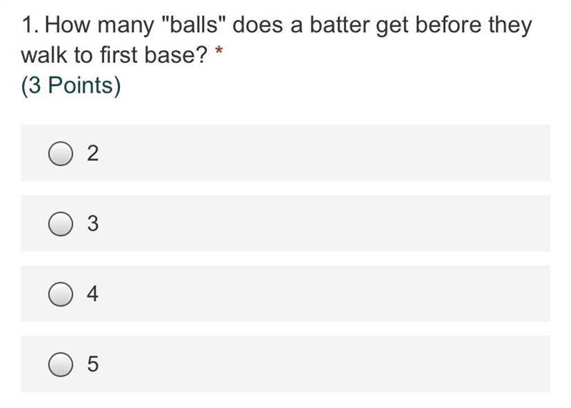 How many "balls" does a batter get before they walk to first base?-example-1