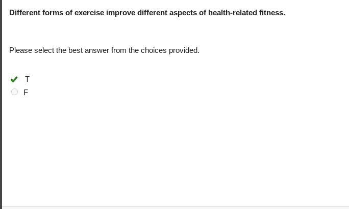 Different forms of exercise improve different aspects of health-related fitness. Please-example-1