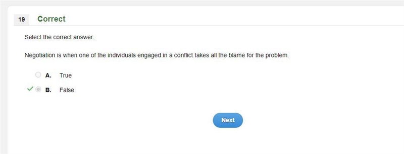 Negotiation is when one of the individuals engaged in a conflict takes all the blame-example-1