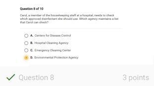 Carol, a member of the housekeeping staff at a hospital, needs to check which approved-example-1