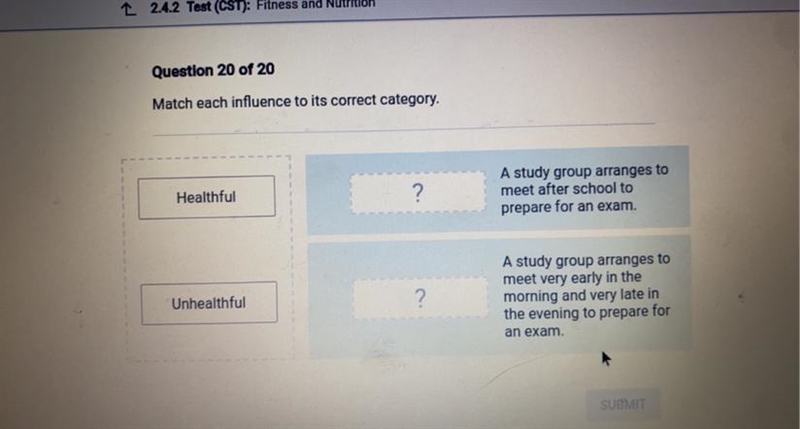 Match each influence to its correct category￼-example-1