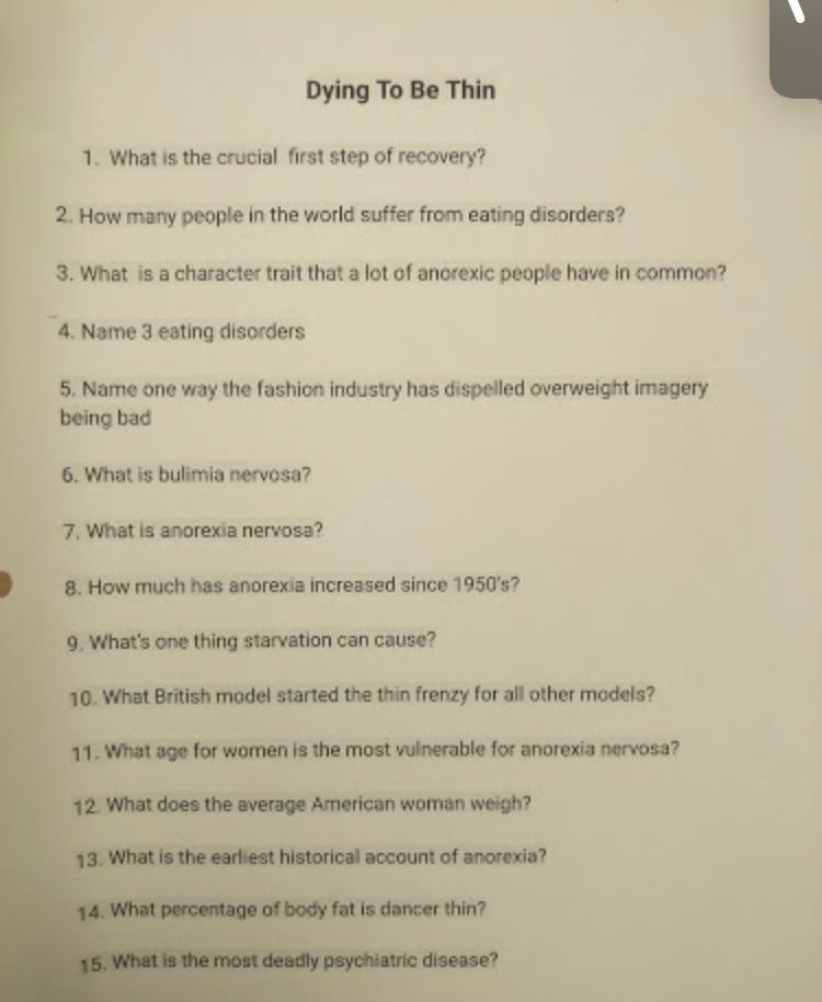 This is for a health class I need the answers by tomorrow ASAP! For the PBS documentary-example-1