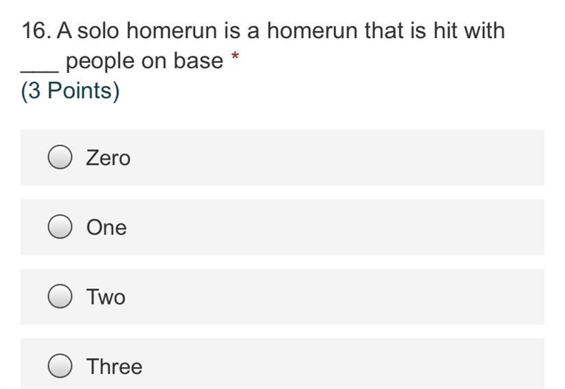 A solo homerun is a homerun that is hit with ___ people on base-example-1