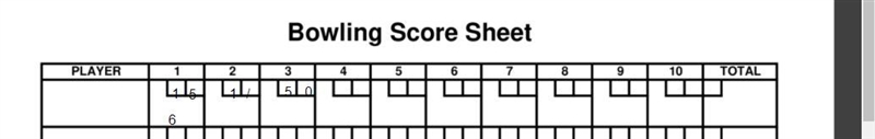 What is the score after frame 3? (click the link at the bottom to see the score sheet-example-1