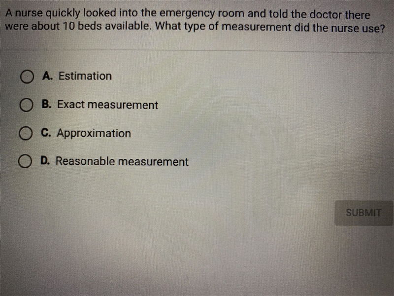 A nurse quickly looked into the emergency room and told the doctor there were about-example-1