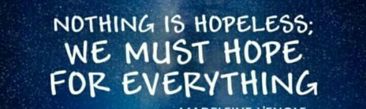 Never be Hopeless !!!! Share your views about this quote !​-example-1