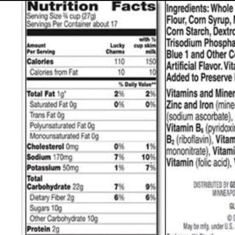 1. What’s the amount of sugar/serving? 2. What is the serving size? 3. What ingredient-example-1