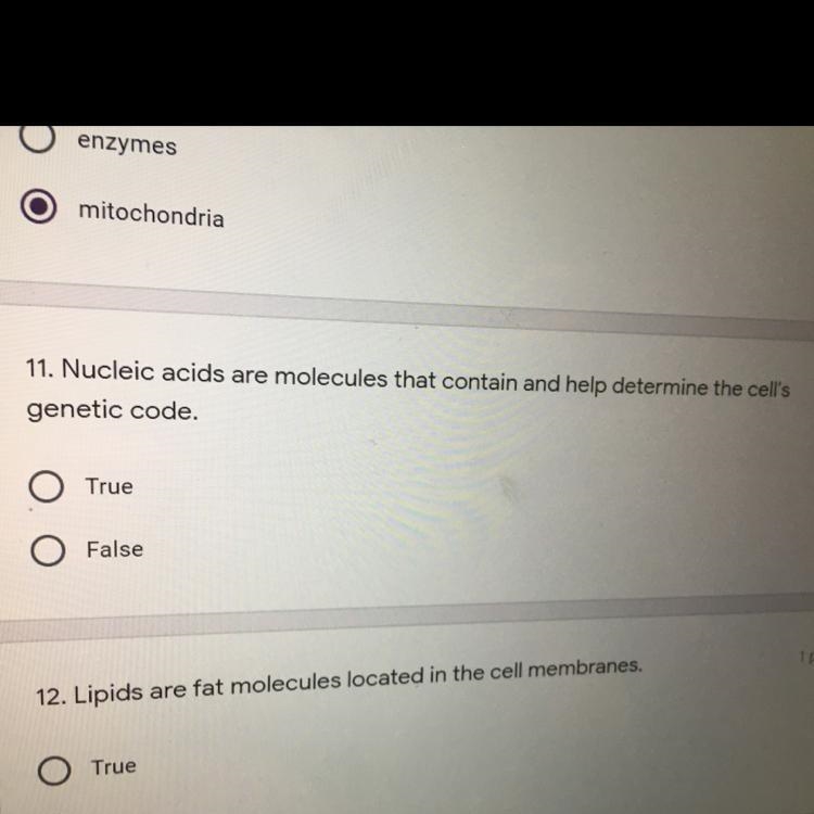 Nucleic acids are molecules that contain and help determine the cells genetic code-example-1