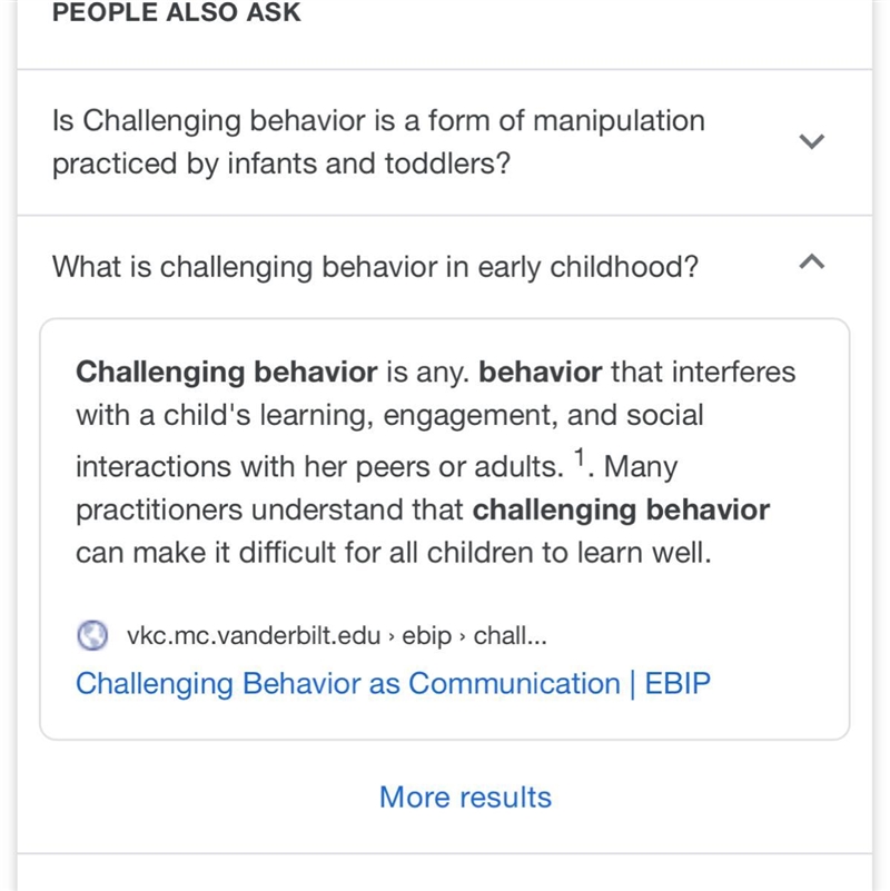 What is The definition of challenging behavior in children from birth to five is-example-1