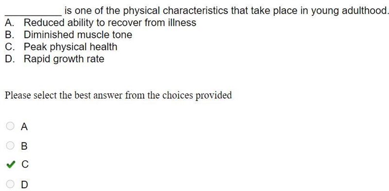 Psychology __________ is one of the physical characteristics that take place in young-example-1