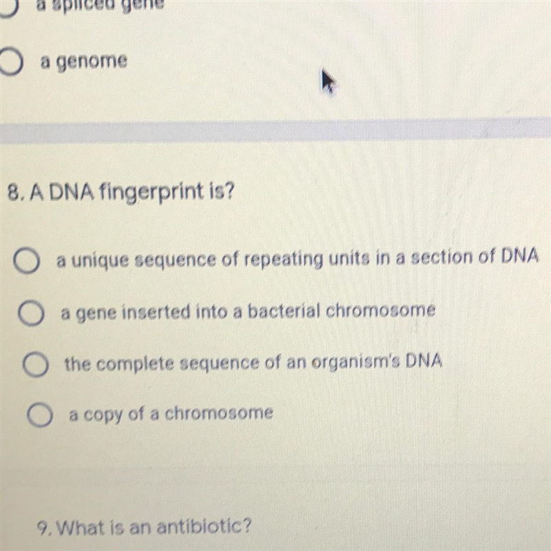 A DNA finger print is ?-example-1