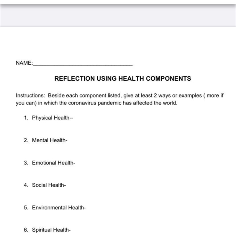 Only need help with these 6 health questions and I’m done. please help, thanks!-example-1