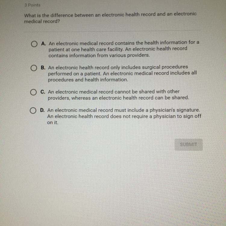 ‼️‼️Help ASAP‼️‼️ What is the difference between an electronic health record and an-example-1