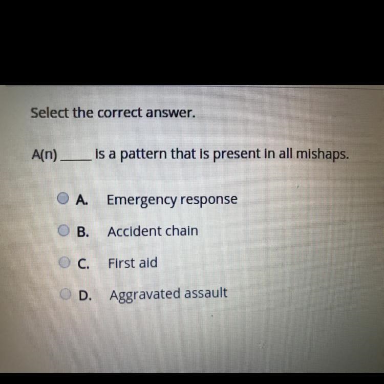 A(n) ______ is a pattern that is present in all mishaps-example-1