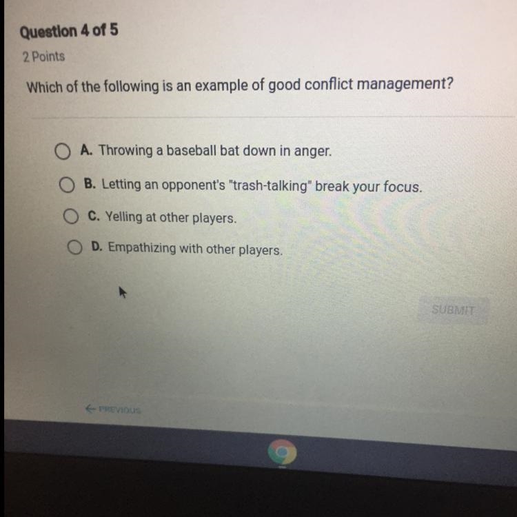 Which of the following is an example of good conflict management? Answer ASAP-example-1