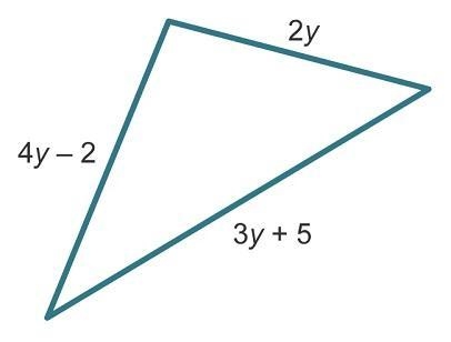 A triangle has dimensions represented by the expressions shown. Which expression represents-example-1