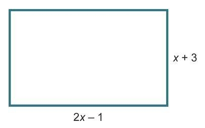 A rectangular backyard has dimensions represented by the expressions shown. Which-example-1