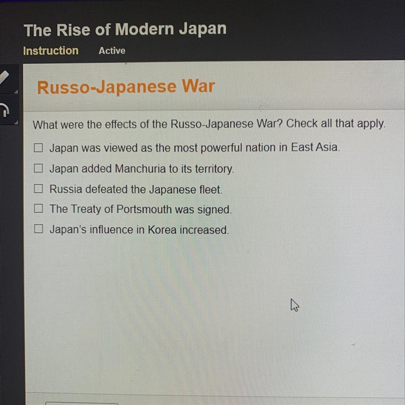 What were the effects of the Russo-Japanese War?-example-1