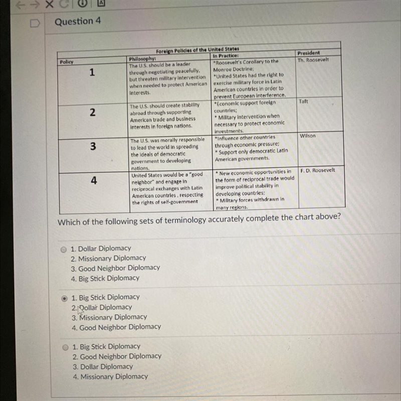 Which of the following sets of terminology accurately complete the chart above?-example-1