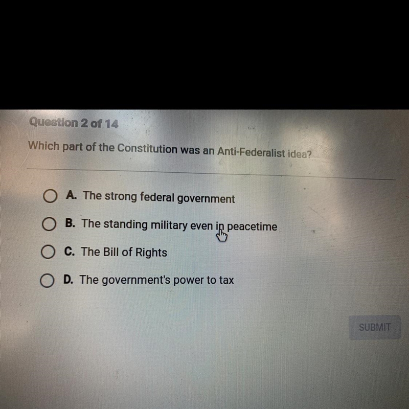 Which part of the Constitution was an Anti-Federalist idea?-example-1