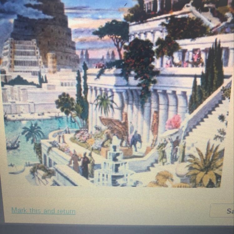 The image is of architecture from the Neo-Babylonian Empire. What architectural achievement-example-1