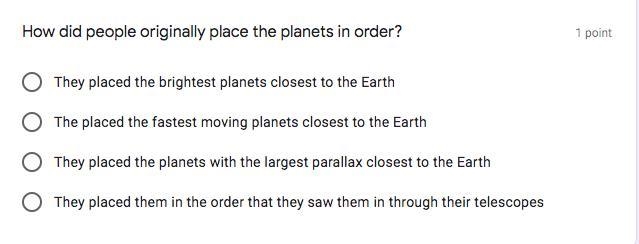 How did people originally place the planets in order?-example-1