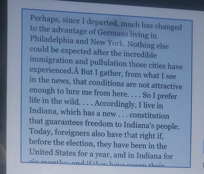 Based on his experience in an American city, the author of this letter has chosen-example-1