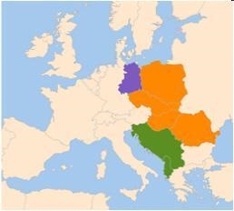 Look at the map below. A map titled Client notes in Eastern Europe with the following-example-1