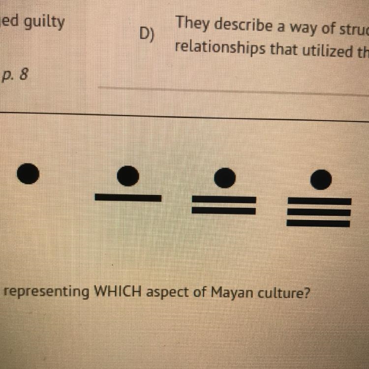 This image could best be described as representing WHICH aspect of Mayan culture? A-example-1