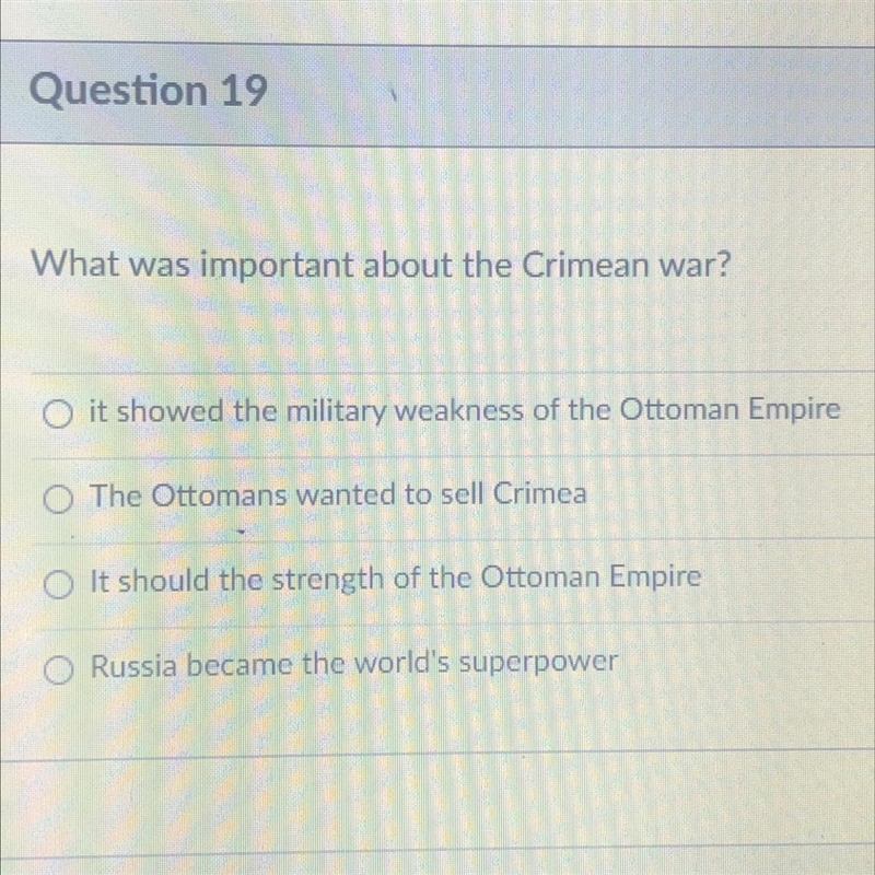 What was important about the Crimean war-example-1