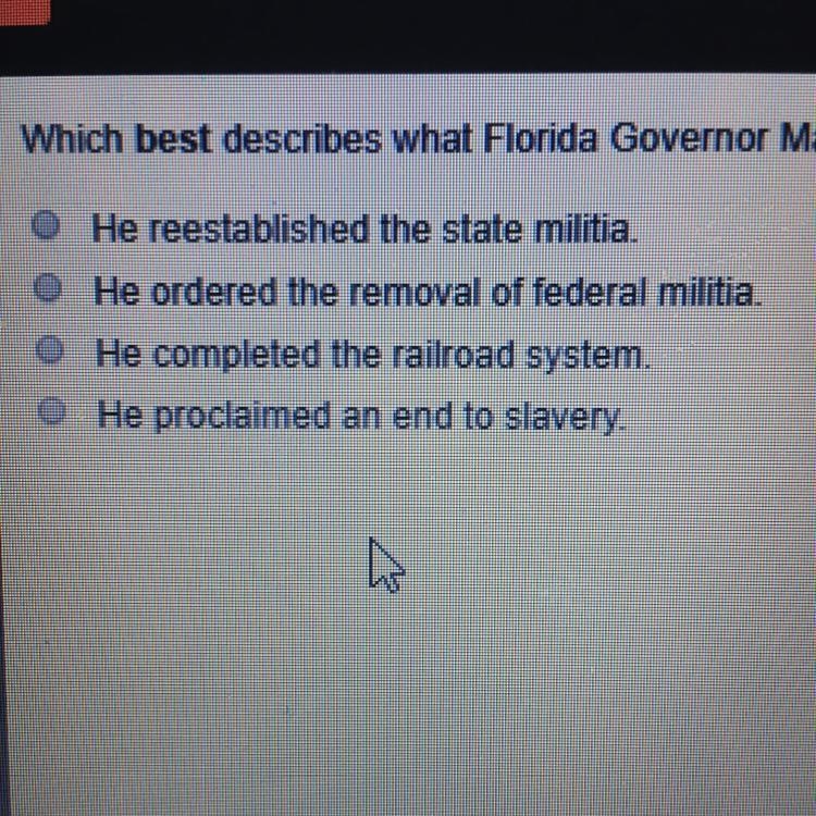 Which best describes what Florida Governor Madison Starke Perry did in anticipation-example-1