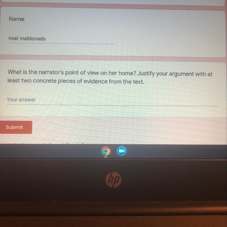 Need help with this question the book is called the house on Mango Street. The question-example-1