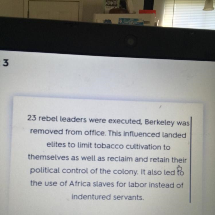 6. What happened during Bacon's Rebellion, and what were the consequences?-example-1