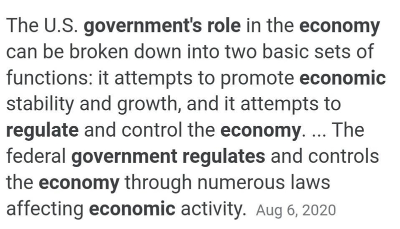 What role should the government play in regulating the economy?-example-1