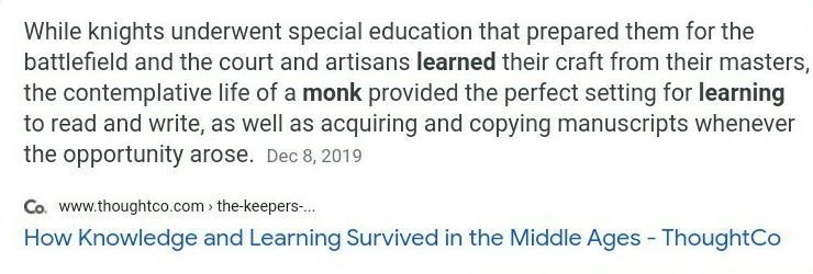 How Did monks help to preserve learning during the middle ages a. they recited poems-example-1