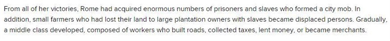 Which class built roads, lent money, and collected taxes? The Civillization of Rome-example-1