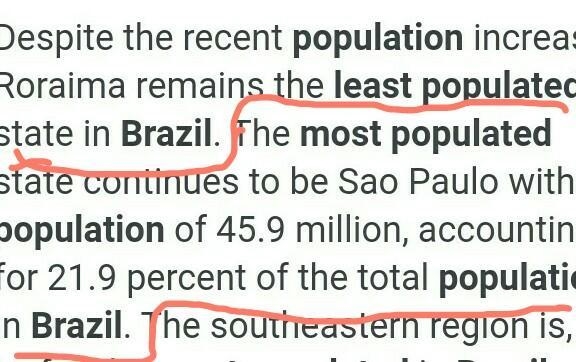 What's The highest and lowest population for Brazil.-example-1