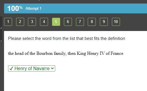 The head of the Bourbon family, then King Henry IV of France-example-1