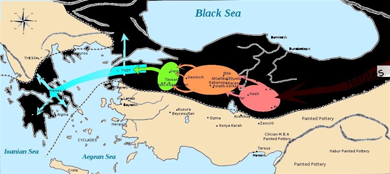 30 POINTS What were the Hittite Migration routes? Please give me a map or something-example-1